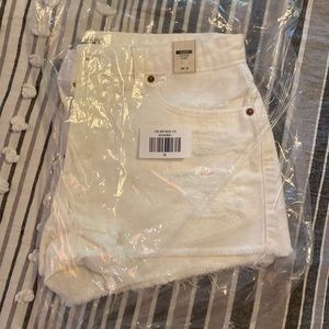 Brand new white denim Abercrombie shorts